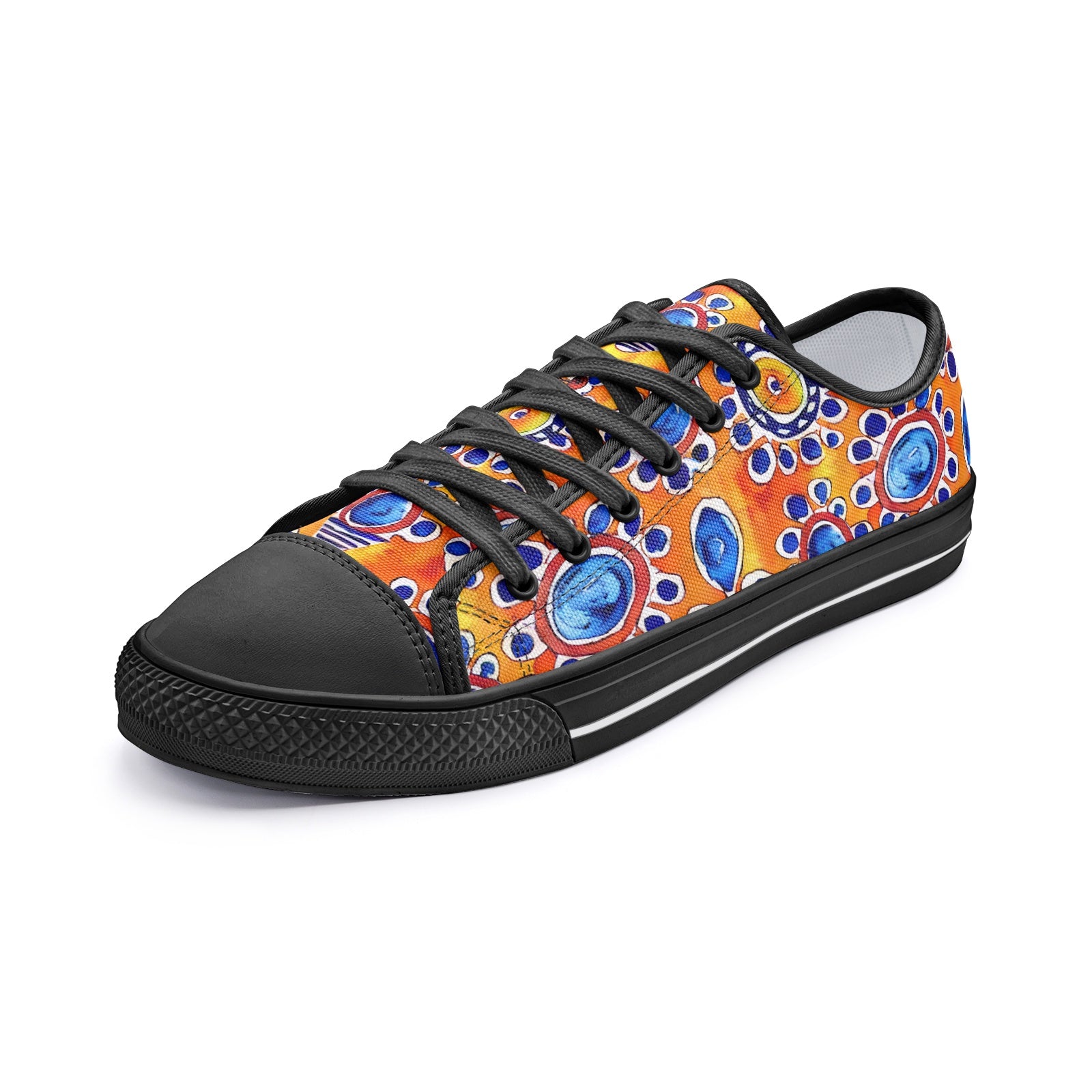 African Pattern Unisex Low Top Canvas Shoes - Bold & Cultural Expression