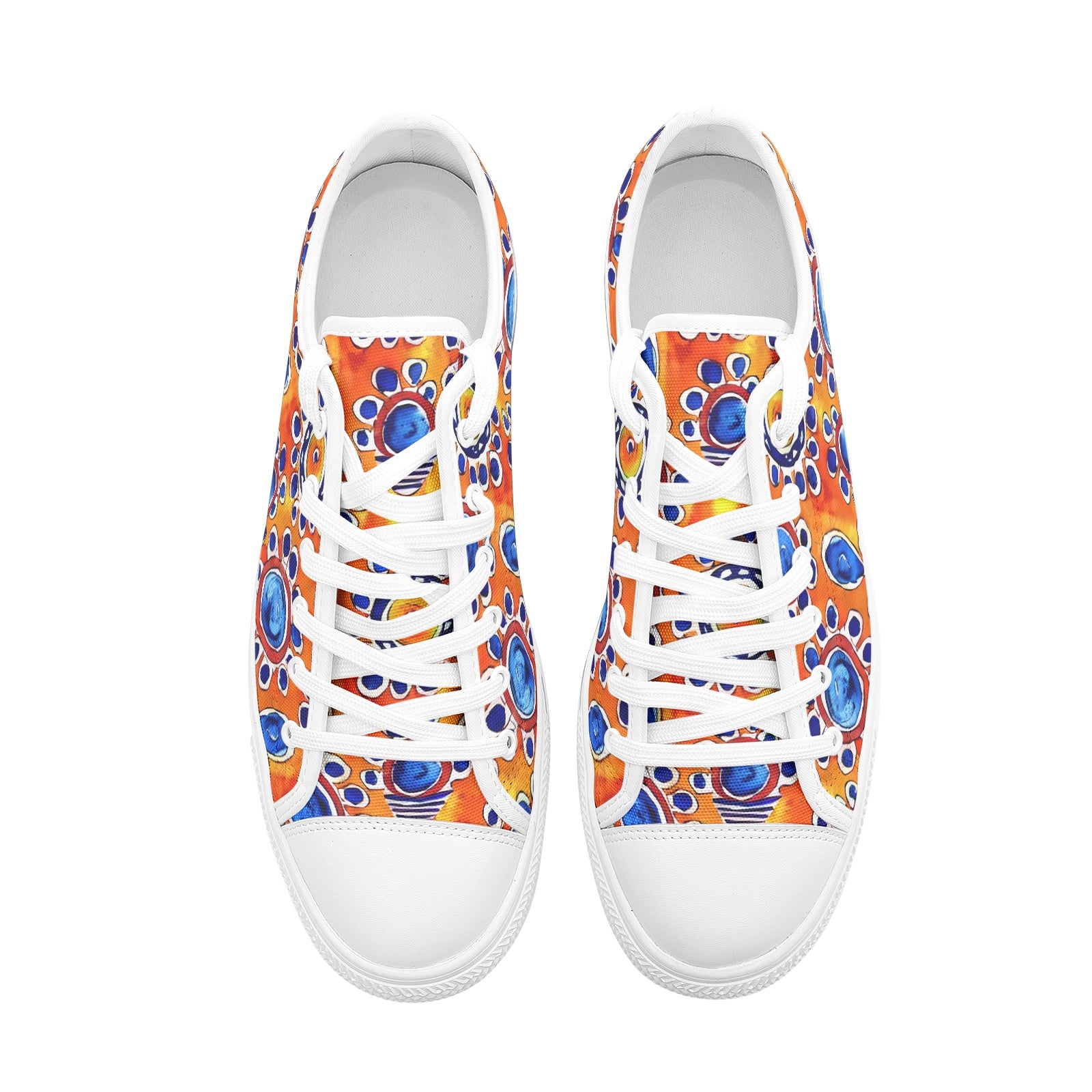 African Pattern Unisex Low Top Canvas Shoes - Bold & Cultural Expression