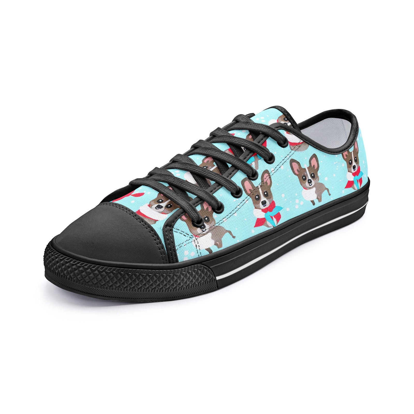 Cute Heeler Dog Low Top Canvas Shoes - Adorable & Comfortable Footwear