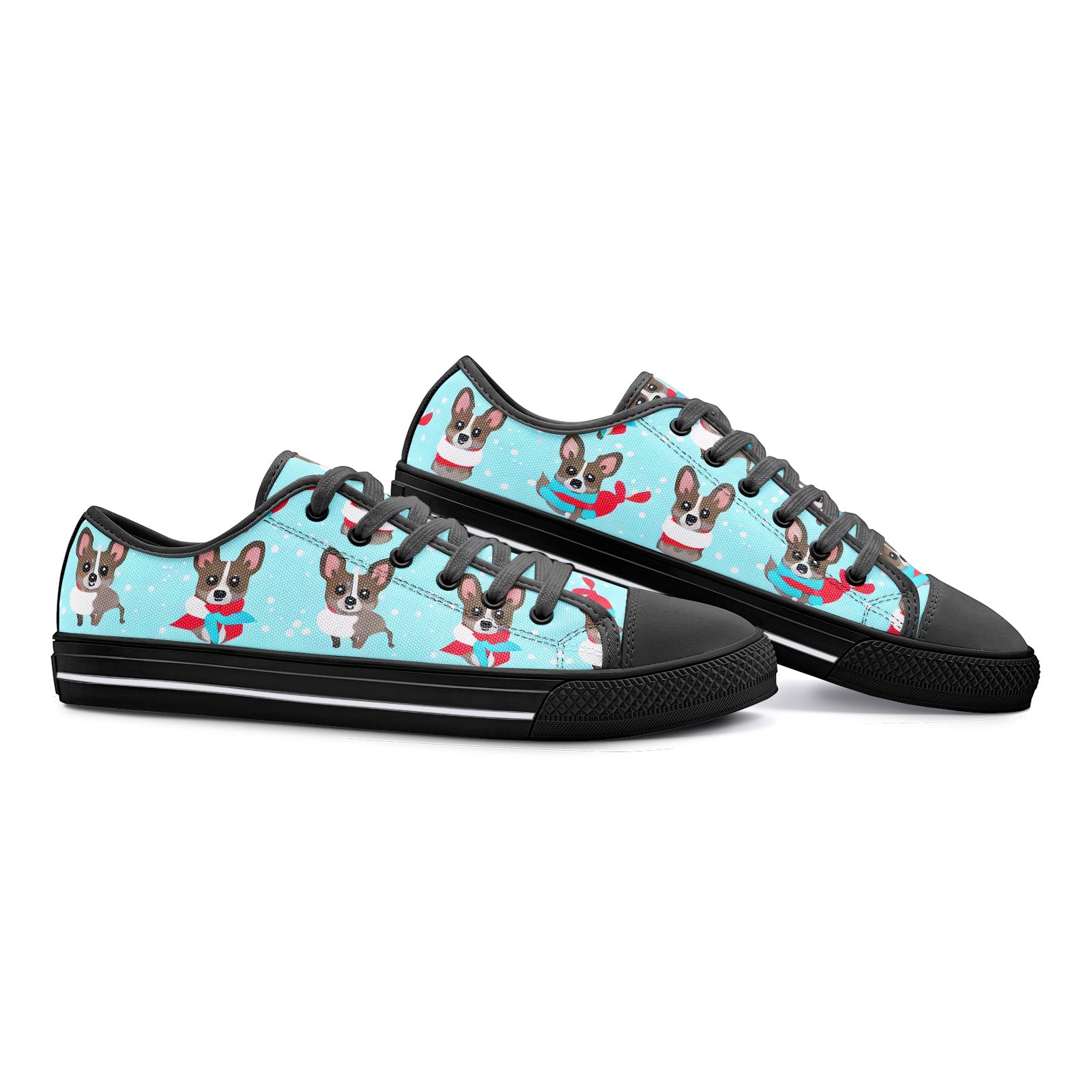 Cute Heeler Dog Low Top Canvas Shoes - Adorable & Comfortable Footwear