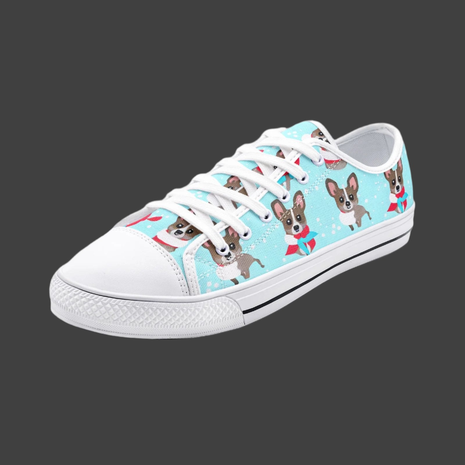 Cute Heeler Dog Low Top Canvas Shoes - Adorable & Comfortable Footwear