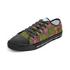 Velvet Style Floral & Grass Low Top Canvas Shoes - Elegant & Nature-Inspired Footwear